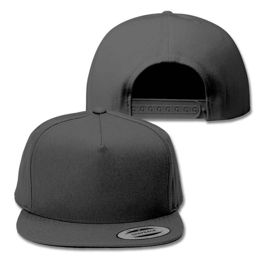 Custom Dark Grey Snapback Hat