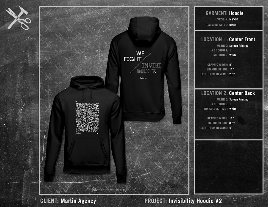 Martin Agency We Fight Invisibility Hoodie V2