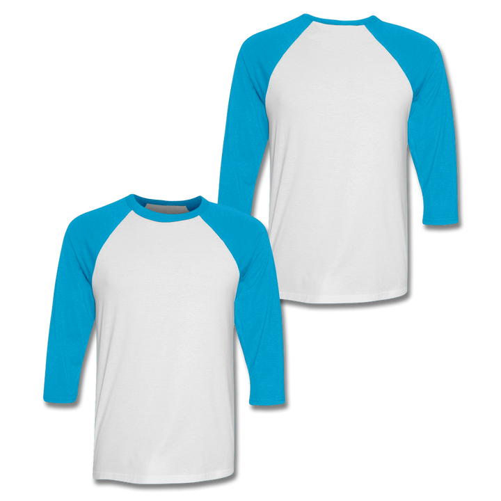 Custom Neon Blue Baseball Shirt