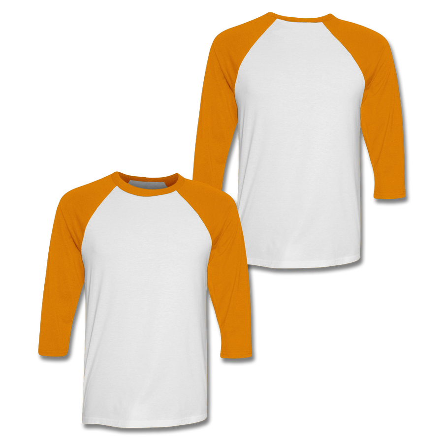 Custom Orange Baseball Shirt