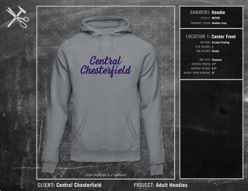 Central Chesterfield Little League Adult Hoodie