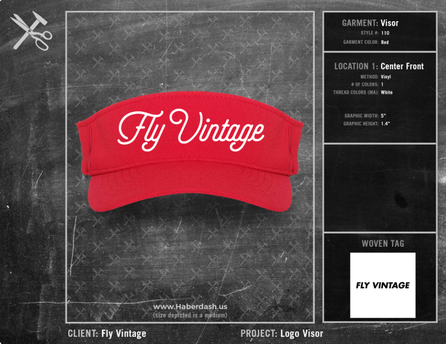 Fly Vintage Logo Visor With Tag