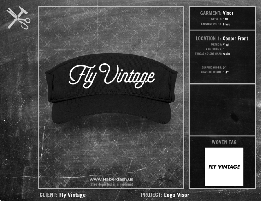 Fly Vintage Logo Visor With Tag