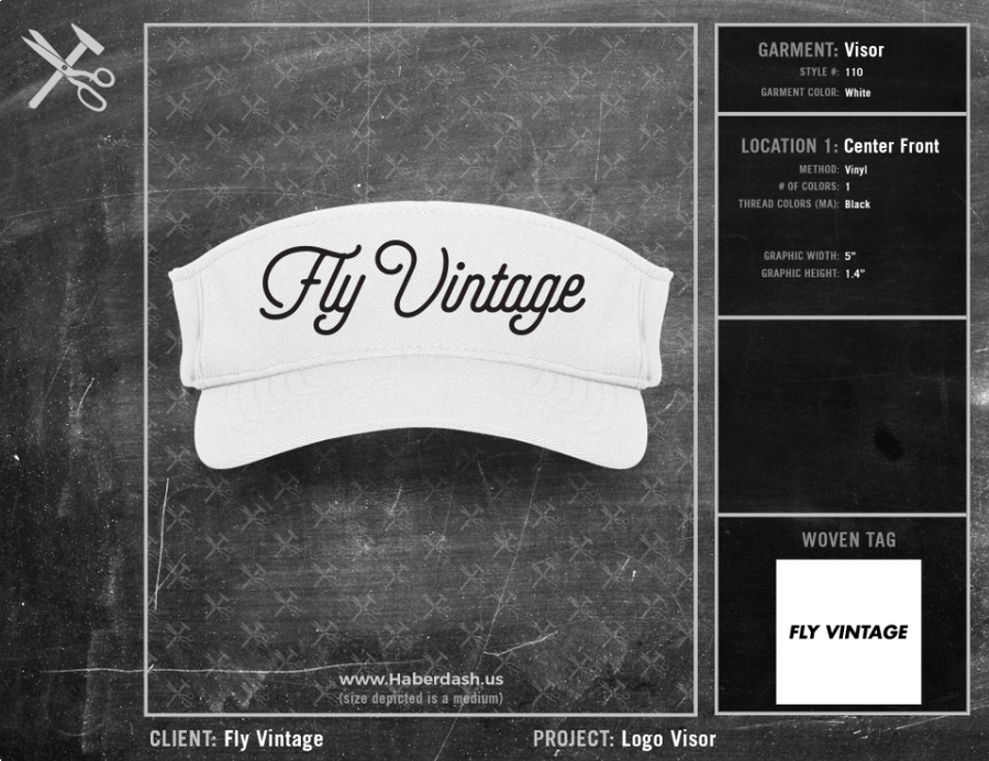 Fly Vintage Logo Visor With Tag