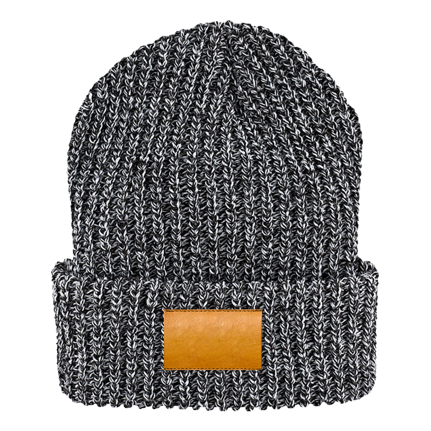 beanie leather patch