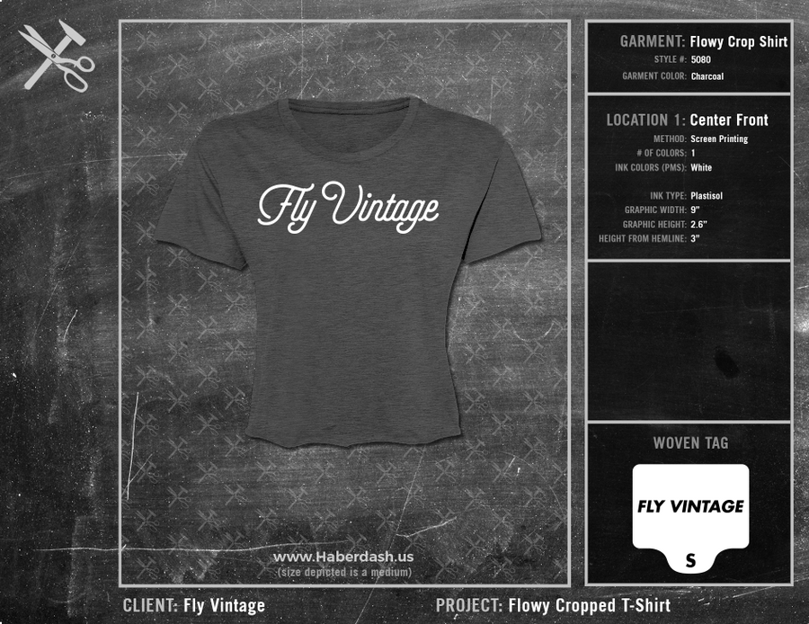 Fly Vintage Flowy Cropped T-Shirt