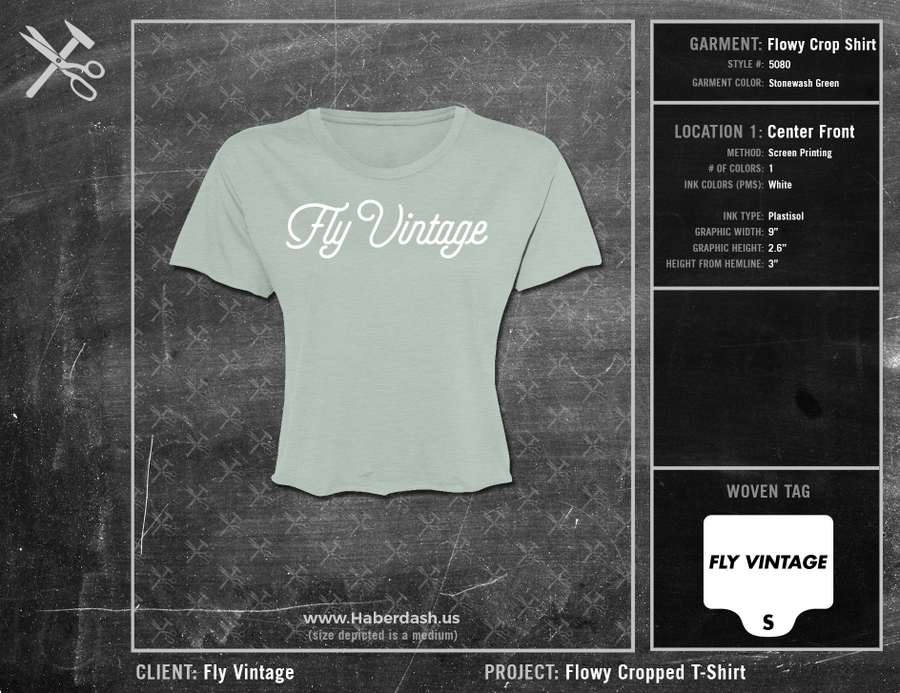 Fly Vintage Flowy Cropped T-Shirt