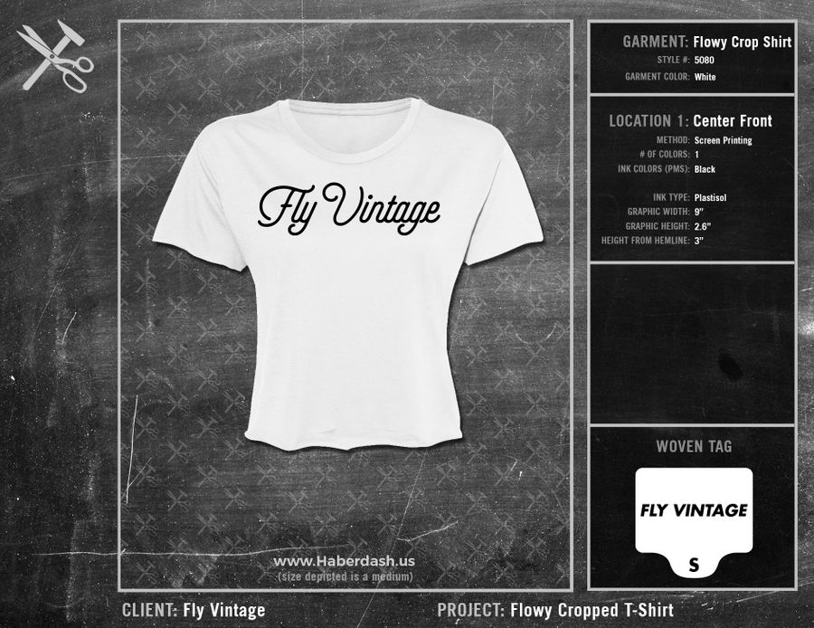 Fly Vintage Flowy Cropped T-Shirt