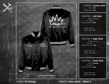 Fly Vintage Logo Satin Jacket Option 2