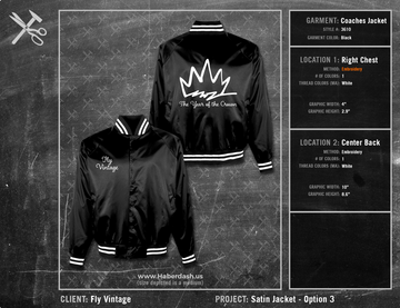 Fly Vintage Logo Satin Jacket Option 3