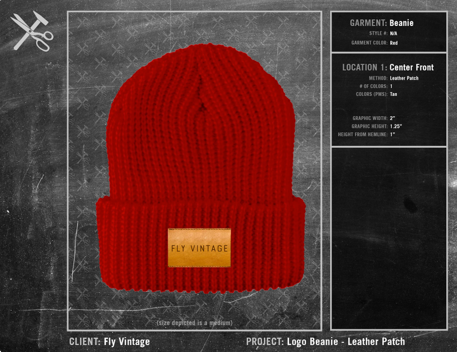 Fly Vintage Leather Patch Beanie