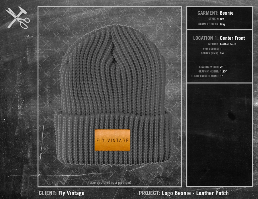 Fly Vintage Leather Patch Beanie