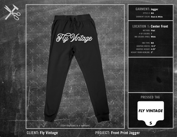 Fly Vintage Front Print Jogger