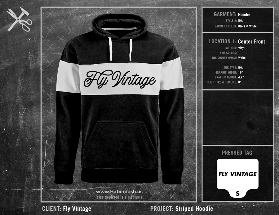 Fly Vintage Stiped Hoodie