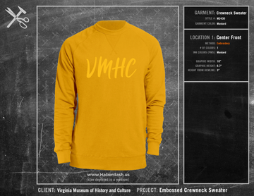 Virginia Museum of History and Culture Embossed Crewneck