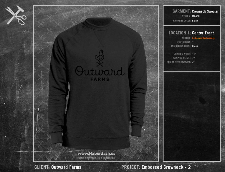 Outward Farms Embossed Crewneck Sweater - Option 2