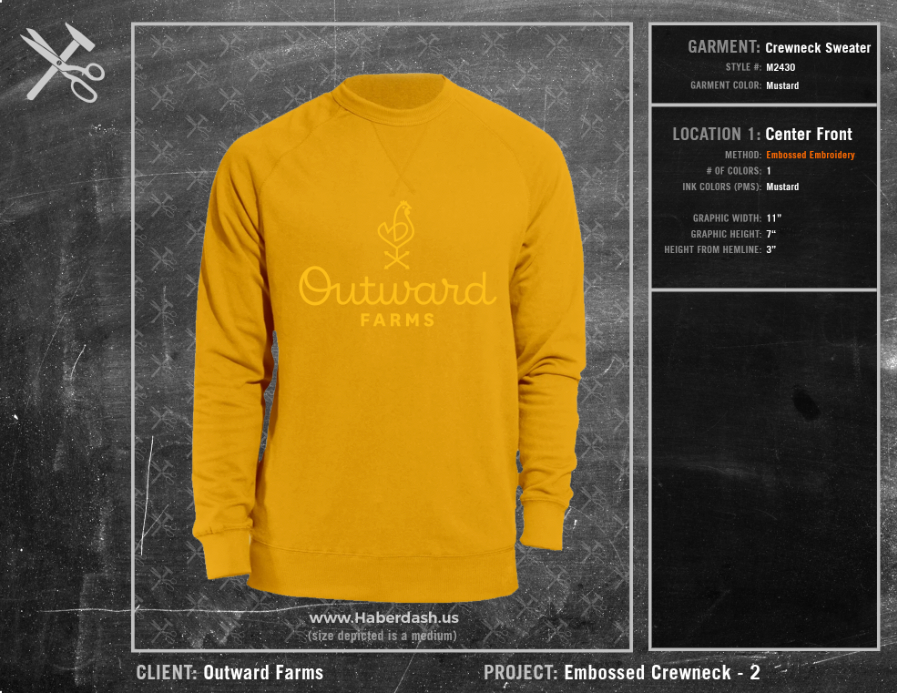 Outward Farms Embossed Crewneck Sweater - Option 2