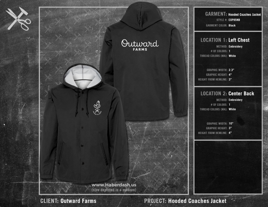 Outward Farms Hooded Coaches Jacket