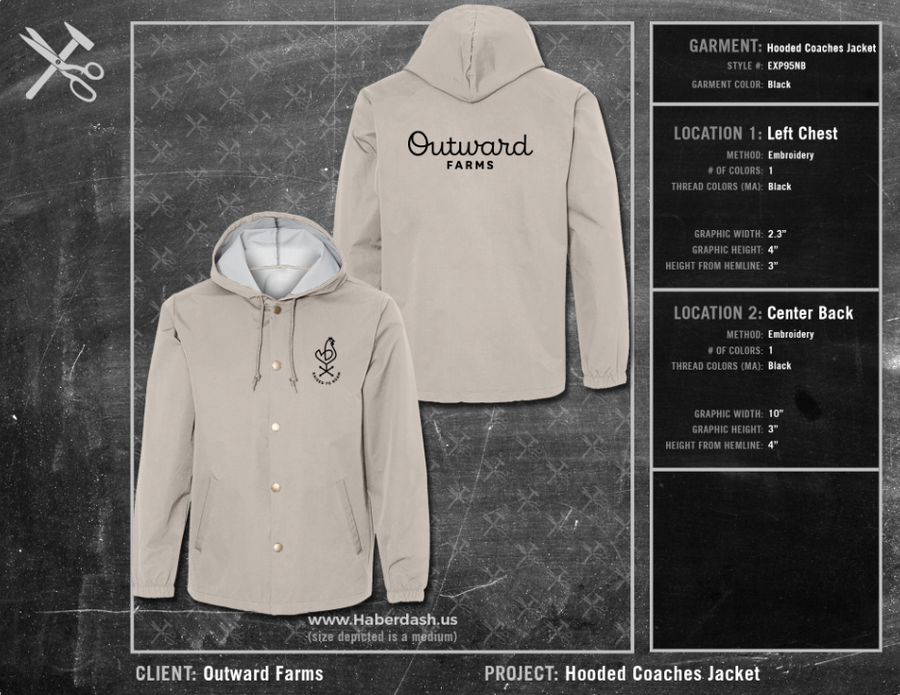 Outward Farms Hooded Coaches Jacket