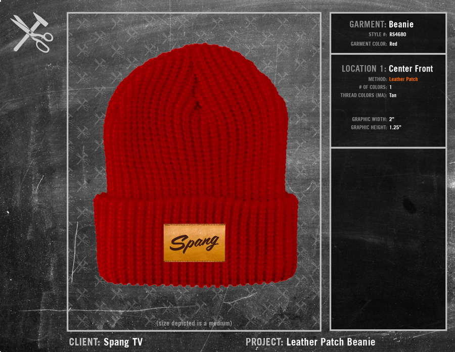 Spang TV Leather Patch Beanie