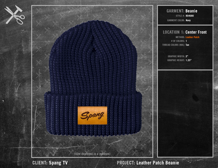 Spang TV Leather Patch Beanie