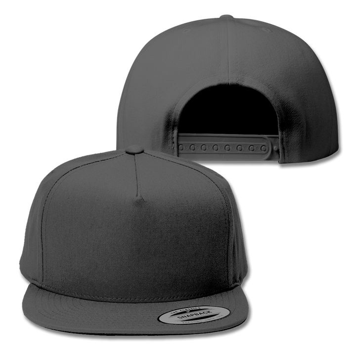 Custom Dark Grey Snapback Hat