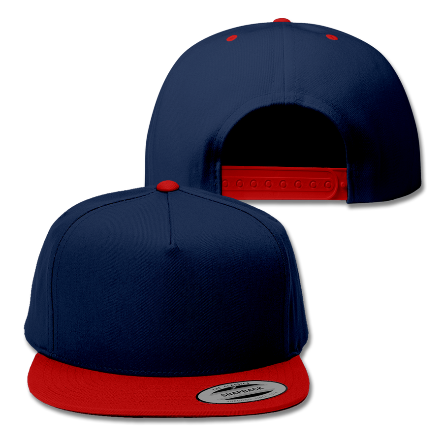 Custom Navy and Red Snapback Hat