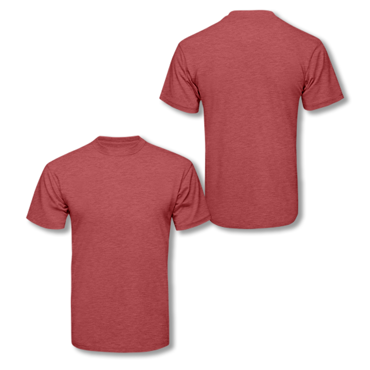plain red shirt front and back